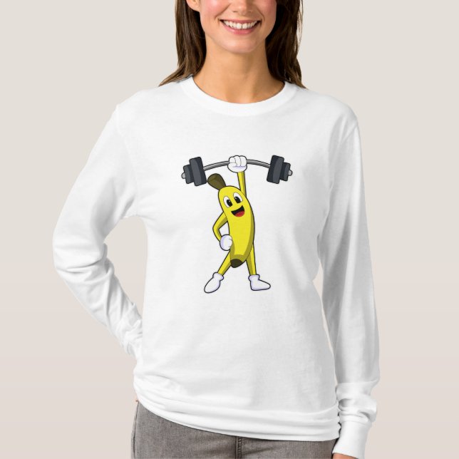 Camiseta Banana em Fortalecimento com Barbell (Frente)
