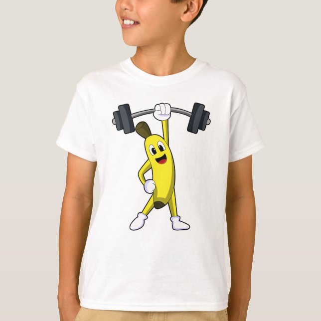 Camiseta Banana em Fortalecimento com Barbell (Frente)