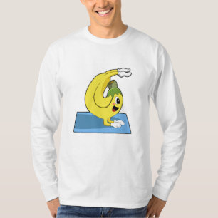Camiseta Banana em Yoga no tapete Yoga
