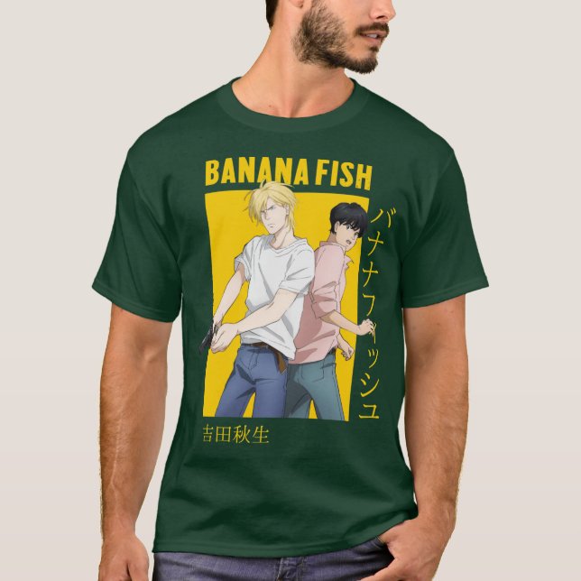 Camiseta Banana Fish Ash Lyn Eiji Okumura Card Anime family (Frente)