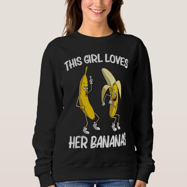 Camiseta Banana  For Girls Women Tropical Banana Fruit (Frente)