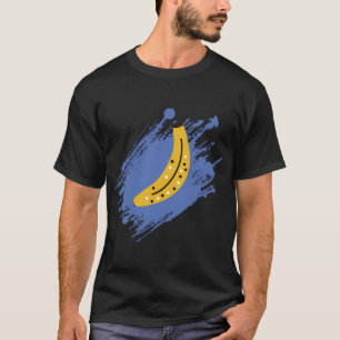Camiseta Banana (Fundo Azul),Padrão,Banana Múltipla