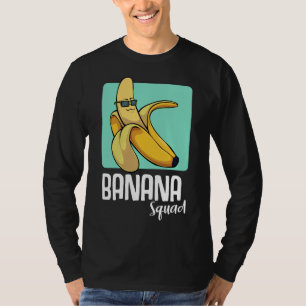 Camiseta Banana Funny Fruta Sobre Amigos Amarelos Tropicais