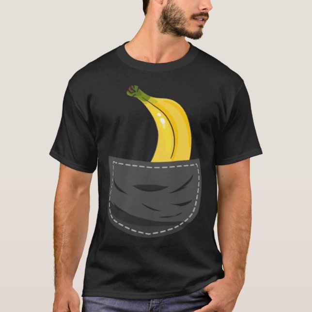 Camiseta Banana In Pocket Graphic Fruit Vegan Veggie Health (Frente)