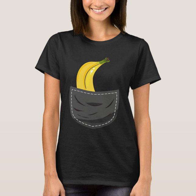 Camiseta Banana In Pocket Graphic Fruit Vegan Veggie Health (Frente)