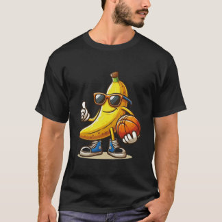 Camiseta Banana jogando basquete de Fruta de basquete