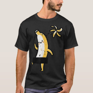 Camiseta Banana Jogando Fora Peel Engraçada Fruta Homens Qu