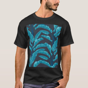 Camiseta Banana Leaves: Padrão Tropical Vintage.