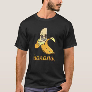 Camiseta Banana legal com óculos de sol Bananas de dedo méd