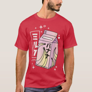 Camiseta Banana milk Anime E-girl Kawaii Clothes Japonês A
