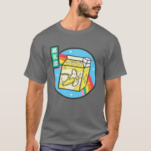 Camiseta Banana Milk Carton Rainbow Japão Estilo Otaku Vapo