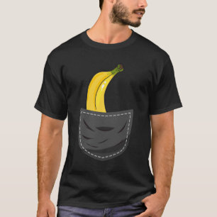 Camiseta Banana Na Fruta Gráfica De Bolso Vegan Veggie Heal
