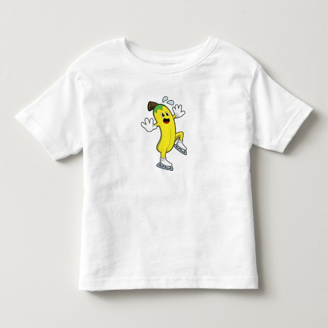 Camiseta Banana na patinação no gelo com skates de gelo.PNG (Frente)