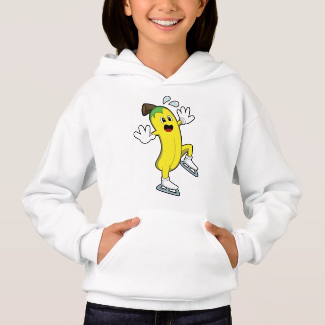 Camiseta Banana na patinação no gelo com skates de gelo.PNG (Frente)