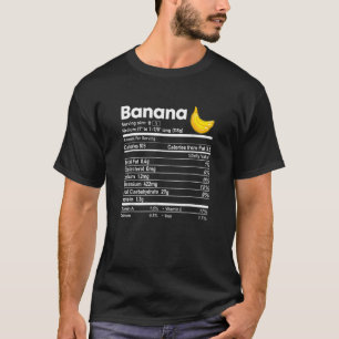 Camiseta Banana Nutrition Facts Graças à Comida de Natal