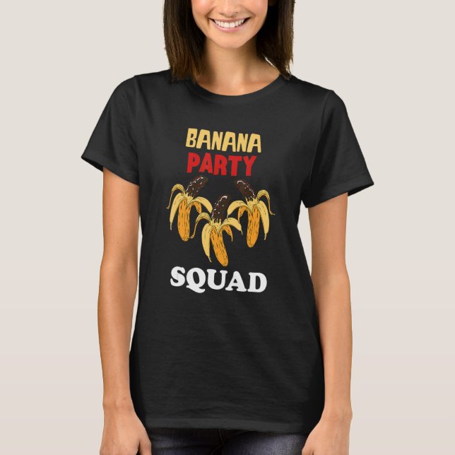 Camiseta Banana Party Squad Choco Banana Comida Verão (Frente)