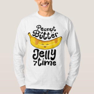 Camiseta Banana Peanut Manteiga Gelly Hora Engraçada Fruta