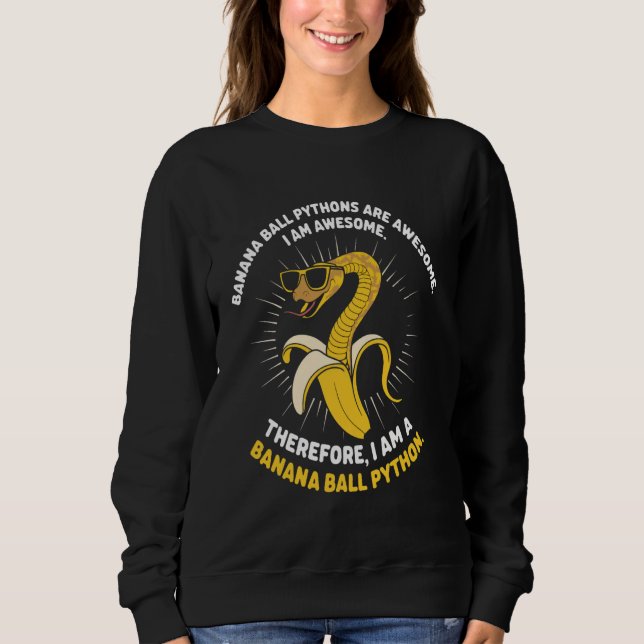 Camiseta Banana Python Eu sou incrível Cobra Pet Funny Ball (Frente)