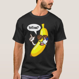 Camiseta Banana Respondendo Telefone Óculos Amarelos Amarel