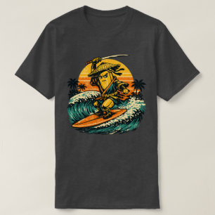 Camiseta Banana Ronin Surfista — Guerreiro Vintage de Verão