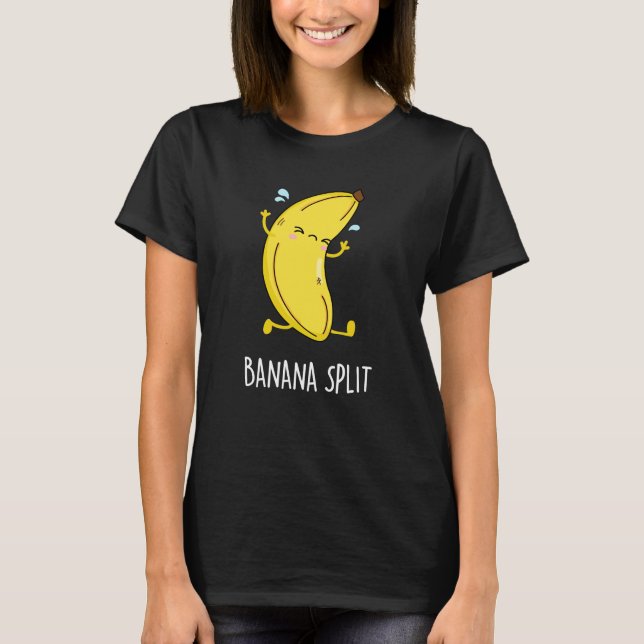 Camiseta Banana Split Funny Dancing Banana Pun Dark BG (Frente)