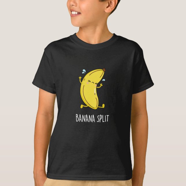 Camiseta Banana Split Funny Dancing Banana Pun Dark BG (Frente)