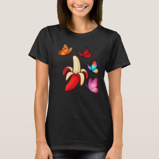 Camiseta Banana Surrealista e Borboletas