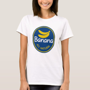 Camiseta Banana Totalmente Natural – Design de Frase de Com