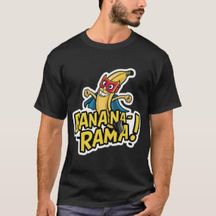 Camiseta banana usando uma máscara de super-herói