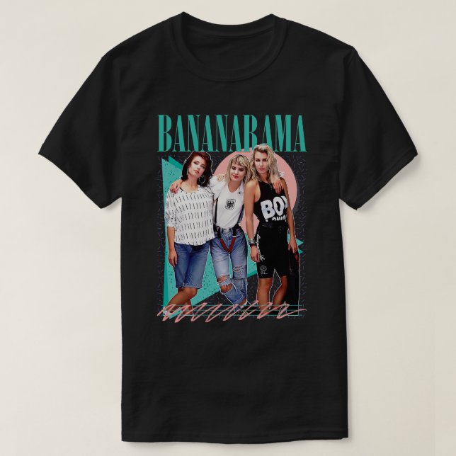Camiseta Bananarama Retro 80s Design de Arte do Ventilador (Frente do Design)