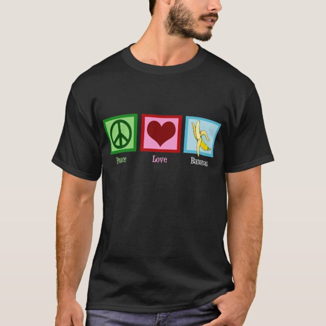 Camiseta Bananas do amor da paz (Frente)