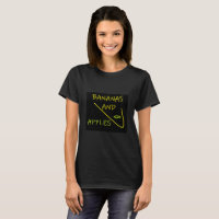 Bananas e maçãs design tipo preto amarelo