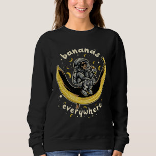 Camiseta Bananas Em Todos os Lugares Macaco Astronauta Em T