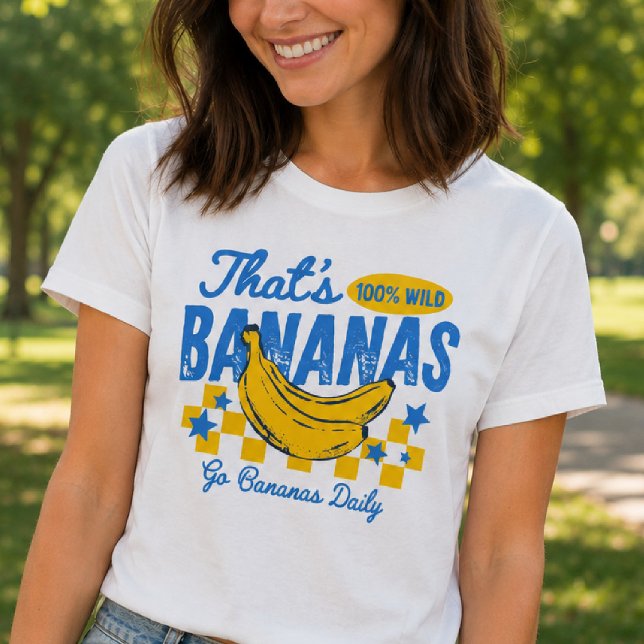 Camiseta Bananas Retrô Citação Divertida (Criador carregado)