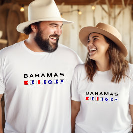 Camiseta Bananas Sinais Marítimos de Sinais Náuticos de Cor