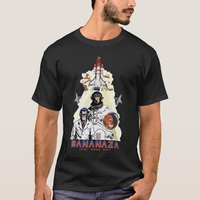 Camiseta BANANAZA: Equipe do Macaco Espacial (Frente)