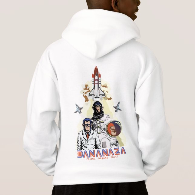 Camiseta BANANAZA: Equipe do Macaco Espacial (Verso)