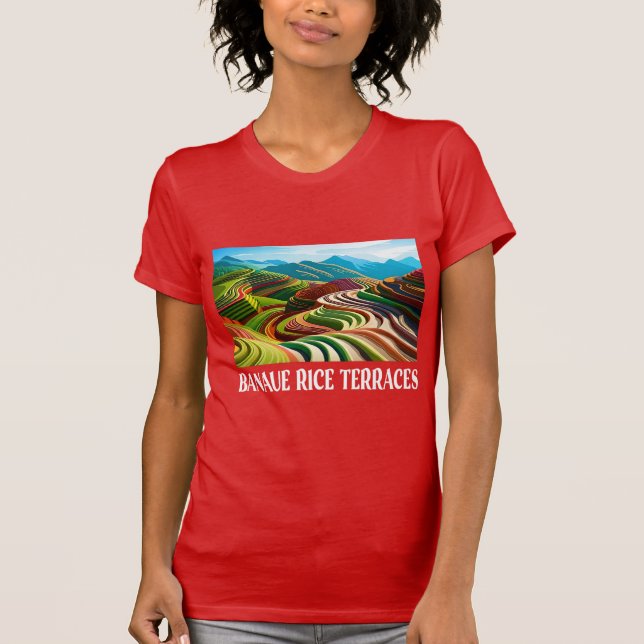 Camiseta Banaue Rice Tarraces, Banaue, Ifugao, Filipino T- (Frente)