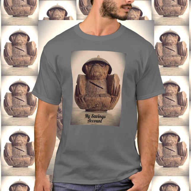 Camiseta Banco de Macacos de Coco Retrocedido Personalizáve (Criador carregado)
