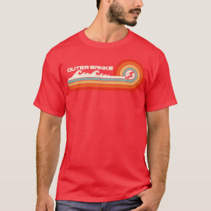 Camiseta Bancos Exteriores Retro Surfer Surfing Beach Ocean