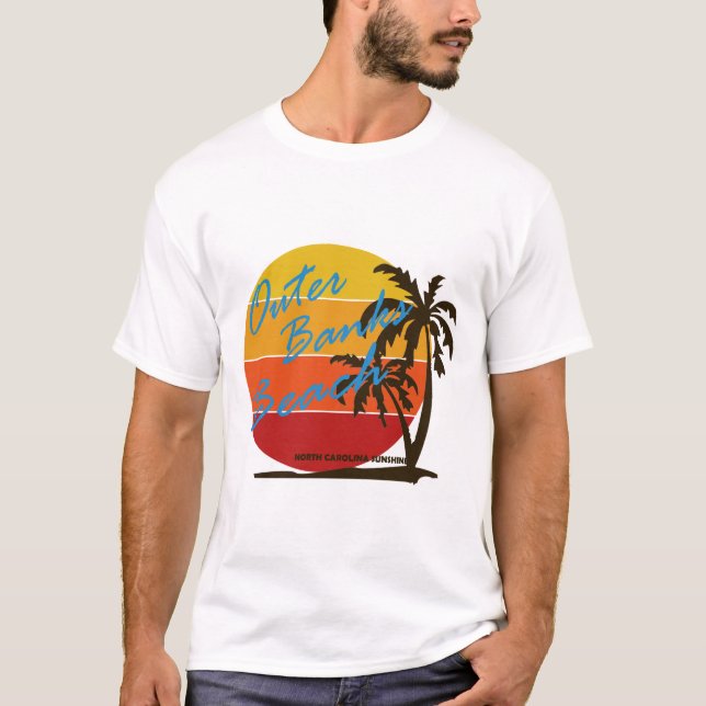 Camiseta Bancos externos de Verão - Carolina do Norte (Frente)