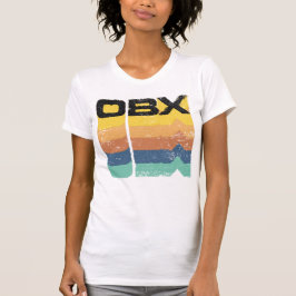 Camiseta Bancos externos - Pilha arco-íris OBX