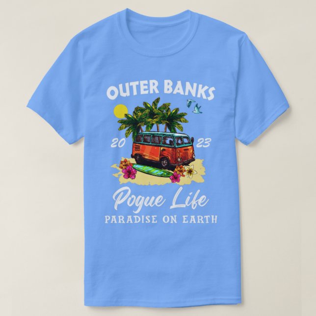 Camiseta Bancos Externos Pogue Life Paradise On Earth 2023 (Frente do Design)
