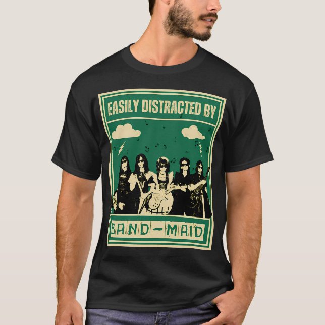 Camiseta Band Maids - Facilmente Distraídas Por (Frente)