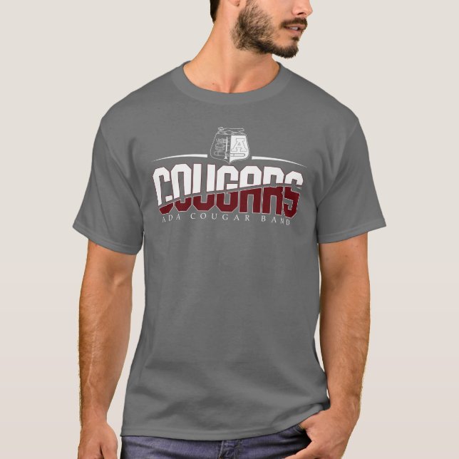 Camiseta Banda Ada Cougar Clássica Cinza (Frente)