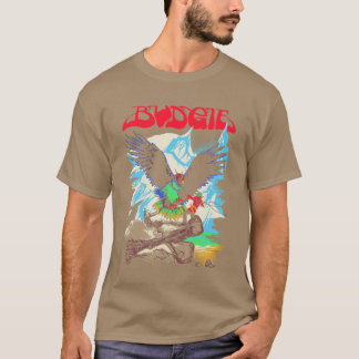 Camiseta Banda Budgie Nunca Volte atrás numa rapariga