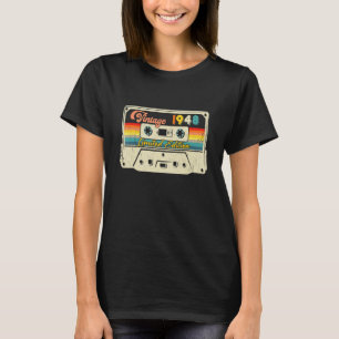 Camiseta Banda Cassete Retro Vintage 1948 Aniversário