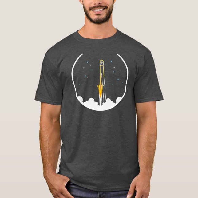 Camiseta BANDA de Banda de concerto de trombone ROCKET Engr (Frente)