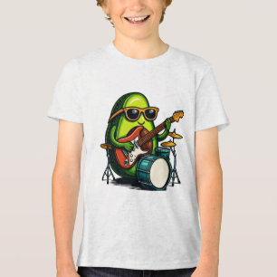 Camiseta Banda de Fruta Legal da Arte Guitarista Avocado