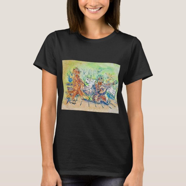 Camiseta Banda de gatos, Louis Wain (Frente)